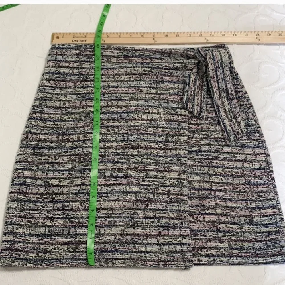 Loft Above the Knee Textured Multicolored Pull-on Skirt Women Size S - Picture 6 of 7
